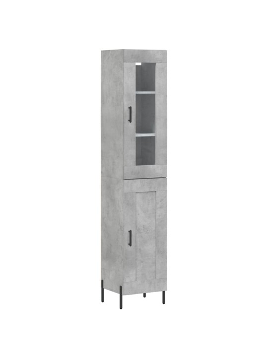 Komoda, betono pilkos spalvos, 34,5x34x180cm, apdirbta mediena