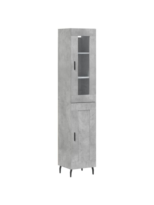 Komoda, betono pilkos spalvos, 34,5x34x180cm, apdirbta mediena
