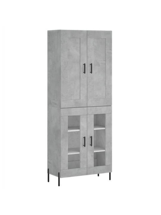 Komoda, betono pilkos spalvos, 69,5x34x180cm, apdirbta mediena