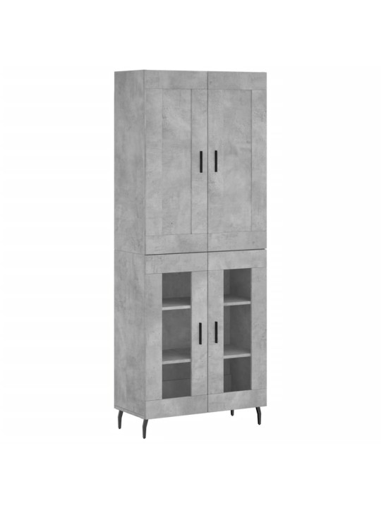 Komoda, betono pilkos spalvos, 69,5x34x180cm, apdirbta mediena