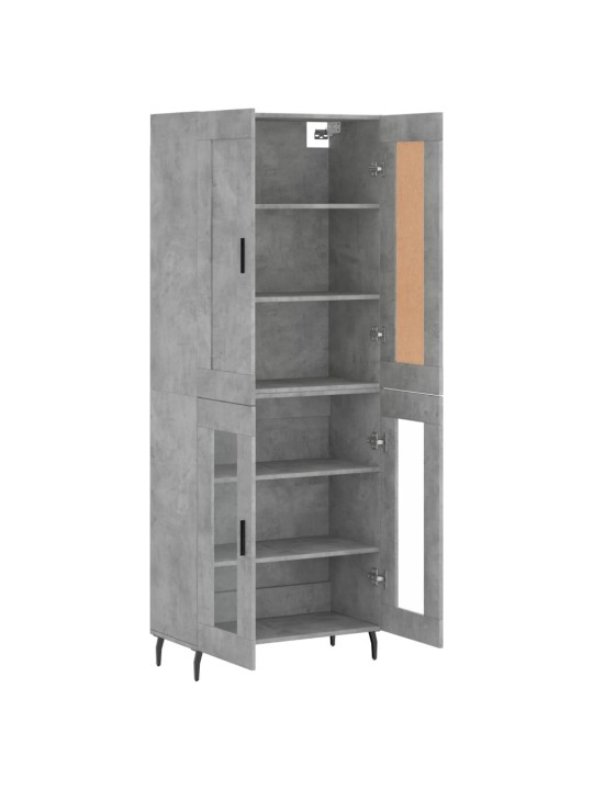 Komoda, betono pilkos spalvos, 69,5x34x180cm, apdirbta mediena
