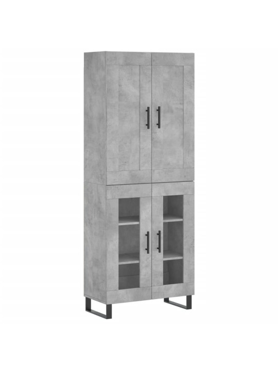 Komoda, betono pilkos spalvos, 69,5x34x180cm, apdirbta mediena