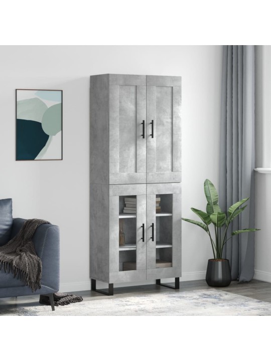 Komoda, betono pilkos spalvos, 69,5x34x180cm, apdirbta mediena