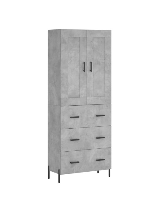 Komoda, betono pilkos spalvos, 69,5x34x180cm, apdirbta mediena