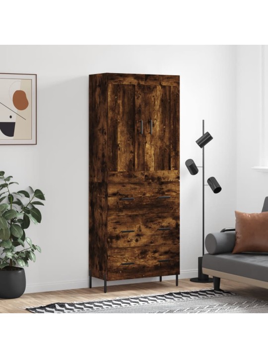 Komoda, dūminio ąžuolo spalvos, 69,5x34x180cm, apdirbta mediena