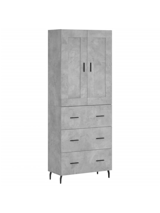 Komoda, betono pilkos spalvos, 69,5x34x180cm, apdirbta mediena