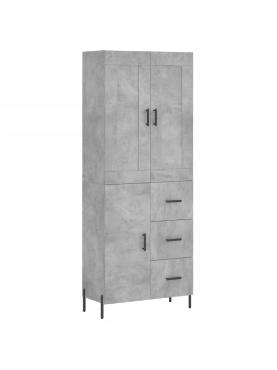 Komoda, betono pilkos spalvos, 69,5x34x180cm, apdirbta mediena