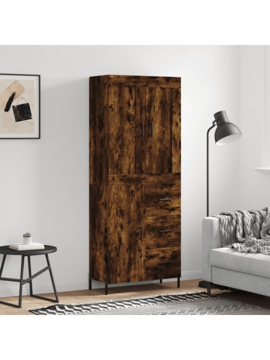 Komoda, dūminio ąžuolo spalvos, 69,5x34x180cm, apdirbta mediena