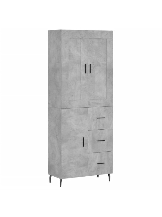 Komoda, betono pilkos spalvos, 69,5x34x180cm, apdirbta mediena