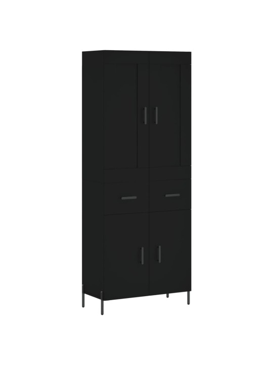 Komoda, juodos spalvos, 69,5x34x180cm, apdirbta mediena