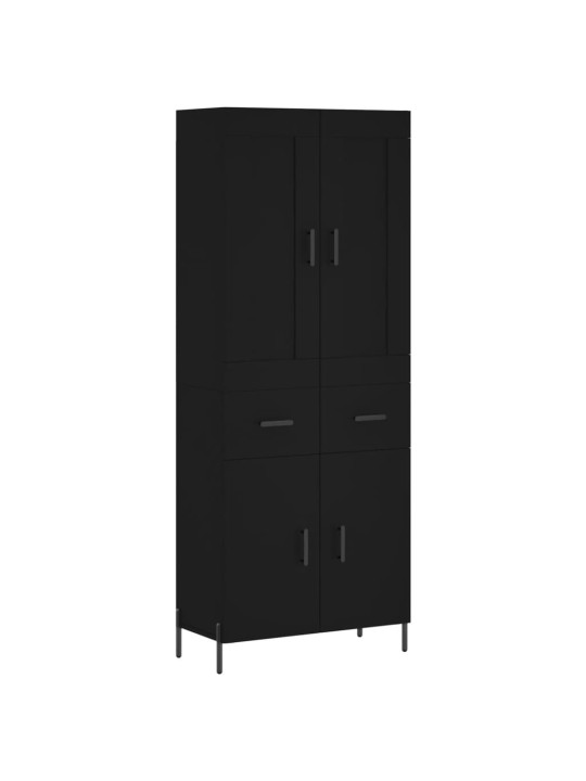 Komoda, juodos spalvos, 69,5x34x180cm, apdirbta mediena