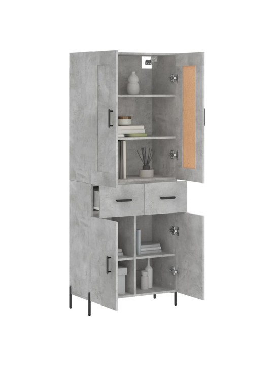 Komoda, betono pilkos spalvos, 69,5x34x180cm, apdirbta mediena