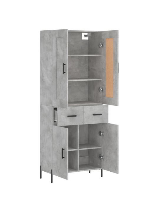 Komoda, betono pilkos spalvos, 69,5x34x180cm, apdirbta mediena