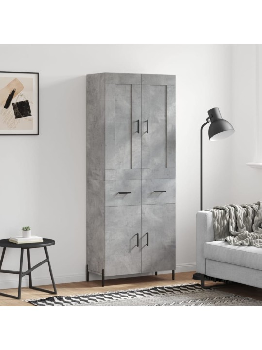 Komoda, betono pilkos spalvos, 69,5x34x180cm, apdirbta mediena