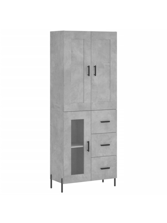 Komoda, betono pilkos spalvos, 69,5x34x180cm, apdirbta mediena