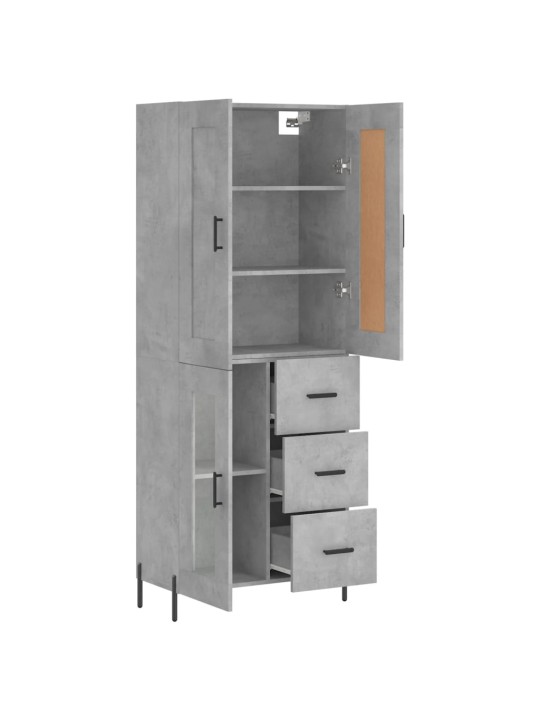 Komoda, betono pilkos spalvos, 69,5x34x180cm, apdirbta mediena