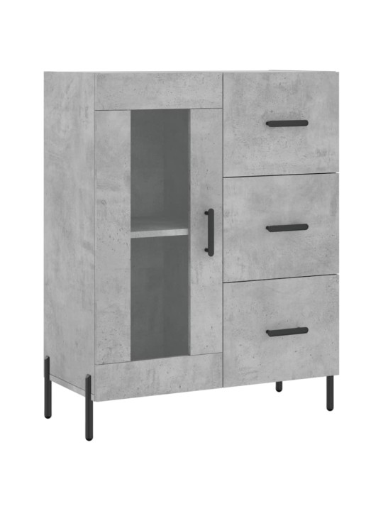 Komoda, betono pilkos spalvos, 69,5x34x180cm, apdirbta mediena