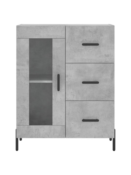Komoda, betono pilkos spalvos, 69,5x34x180cm, apdirbta mediena