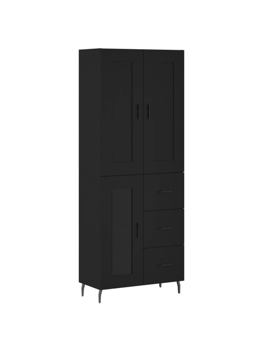 Komoda, juodos spalvos, 69,5x34x180cm, apdirbta mediena