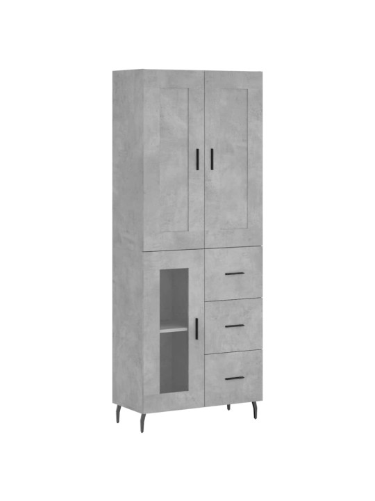 Komoda, betono pilkos spalvos, 69,5x34x180cm, apdirbta mediena