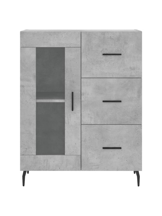 Komoda, betono pilkos spalvos, 69,5x34x180cm, apdirbta mediena