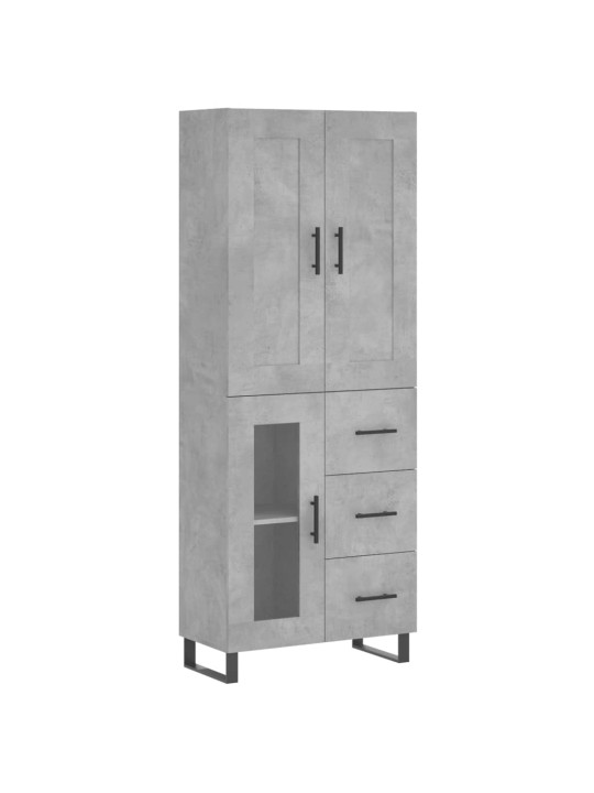 Komoda, betono pilkos spalvos, 69,5x34x180cm, apdirbta mediena