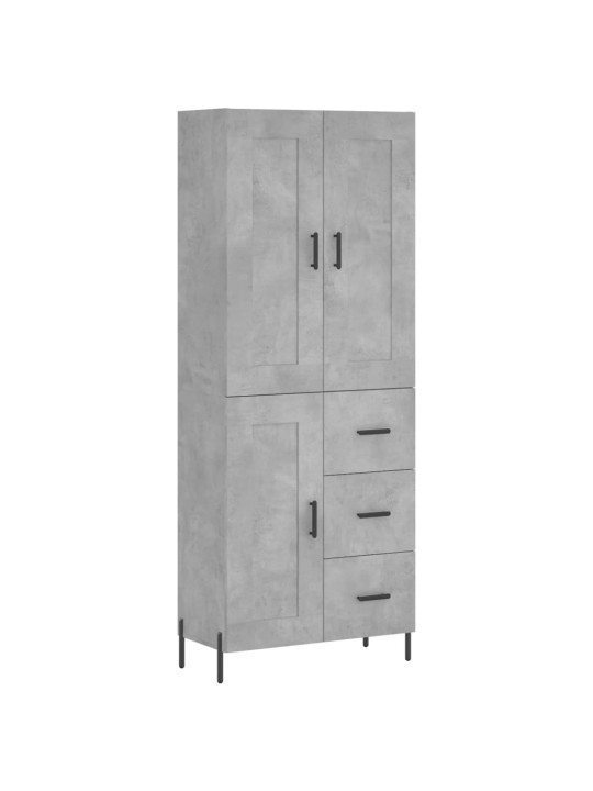 Komoda, betono pilkos spalvos, 69,5x34x180cm, apdirbta mediena