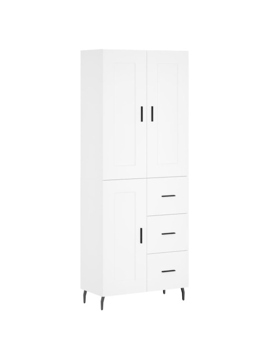 Komoda, baltos spalvos, 69,5x34x180cm, apdirbta mediena