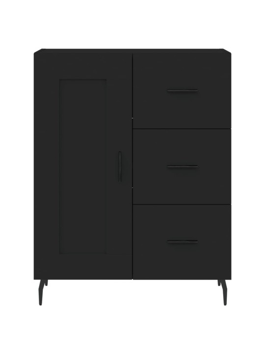 Komoda, juodos spalvos, 69,5x34x180cm, apdirbta mediena