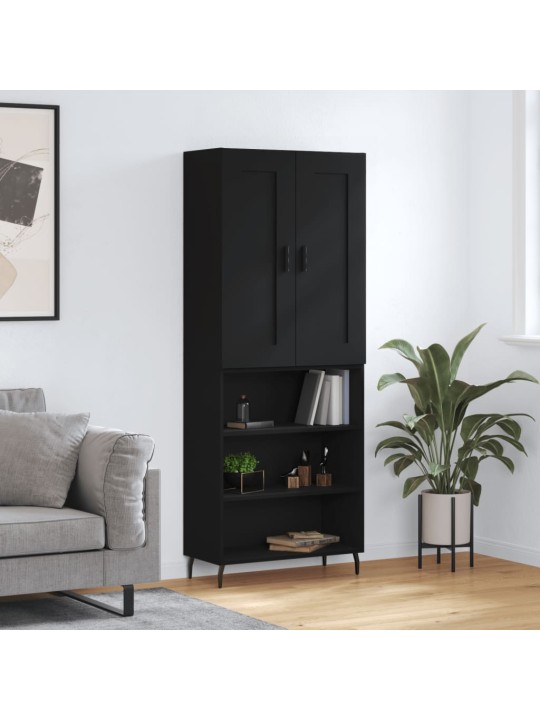Komoda, juodos spalvos, 69,5x34x180cm, apdirbta mediena