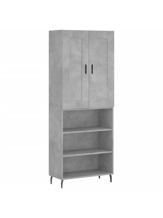 Komoda, betono pilkos spalvos, 69,5x34x180cm, apdirbta mediena