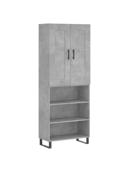 Komoda, betono pilkos spalvos, 69,5x34x180cm, apdirbta mediena