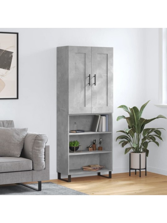 Komoda, betono pilkos spalvos, 69,5x34x180cm, apdirbta mediena