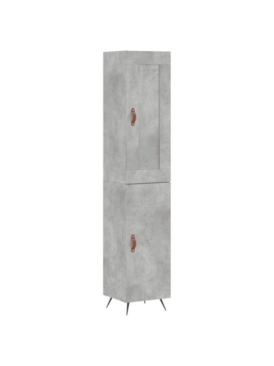 Komoda, betono pilkos spalvos, 34,5x34x180cm, apdirbta mediena