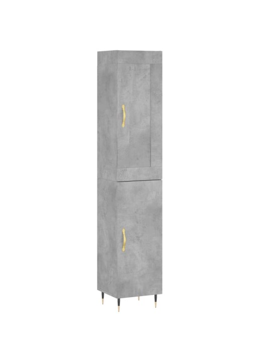 Komoda, betono pilkos spalvos, 34,5x34x180cm, apdirbta mediena