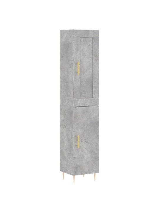 Komoda, betono pilkos spalvos, 34,5x34x180cm, apdirbta mediena