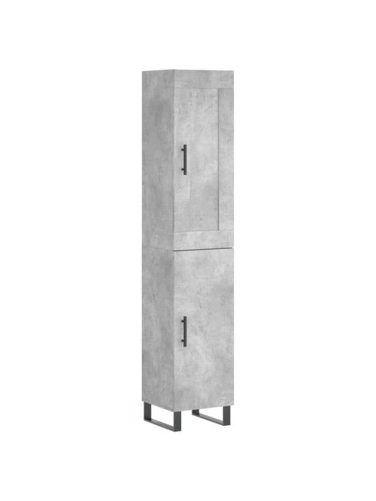 Komoda, betono pilkos spalvos, 34,5x34x180cm, apdirbta mediena