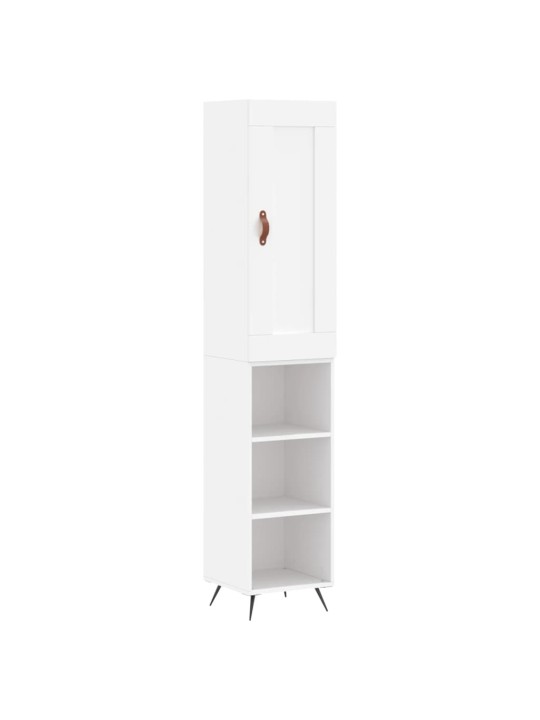 Komoda, baltos spalvos, 34,5x34x180cm, apdirbta mediena