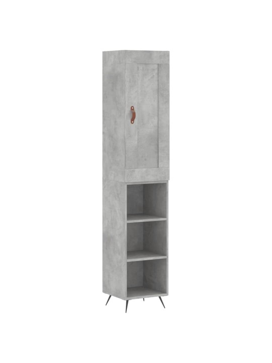 Komoda, betono pilkos spalvos, 34,5x34x180cm, apdirbta mediena