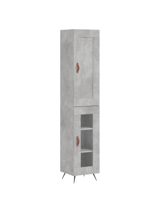 Komoda, betono pilkos spalvos, 34,5x34x180cm, apdirbta mediena