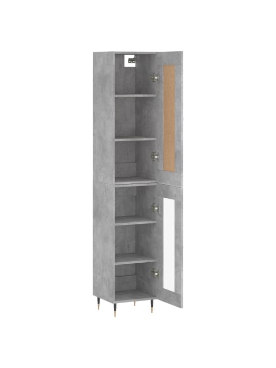 Komoda, betono pilkos spalvos, 34,5x34x180cm, apdirbta mediena