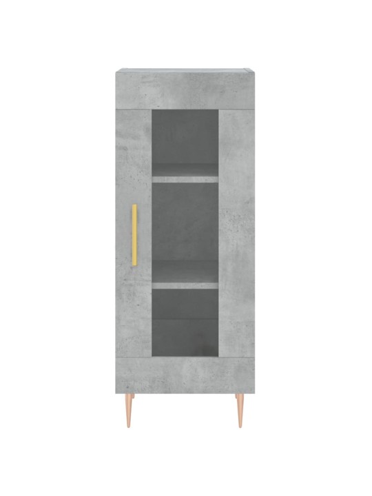 Komoda, betono pilkos spalvos, 34,5x34x180cm, apdirbta mediena