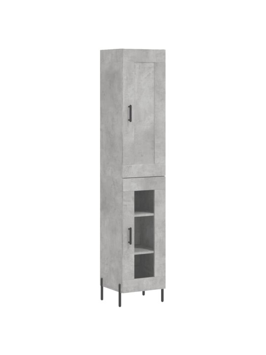 Komoda, betono pilkos spalvos, 34,5x34x180cm, apdirbta mediena