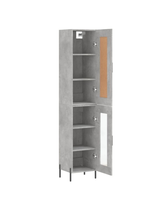 Komoda, betono pilkos spalvos, 34,5x34x180cm, apdirbta mediena