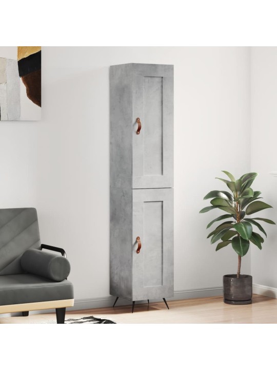 Komoda, betono pilkos spalvos, 34,5x34x180cm, apdirbta mediena