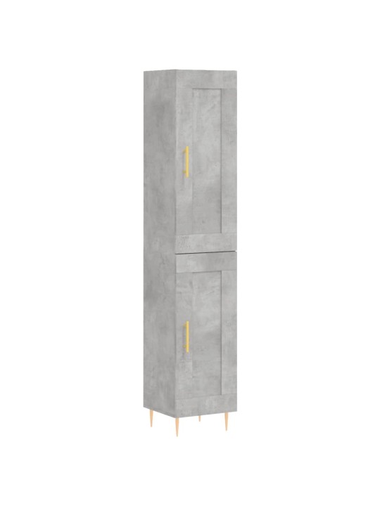 Komoda, betono pilkos spalvos, 34,5x34x180cm, apdirbta mediena