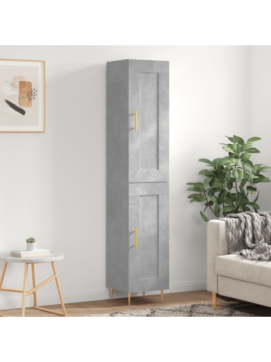 Komoda, betono pilkos spalvos, 34,5x34x180cm, apdirbta mediena