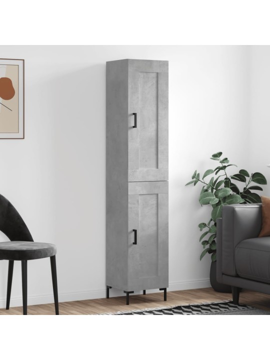 Komoda, betono pilkos spalvos, 34,5x34x180cm, apdirbta mediena