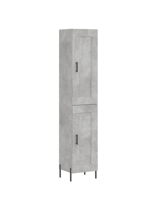 Komoda, betono pilkos spalvos, 34,5x34x180cm, apdirbta mediena