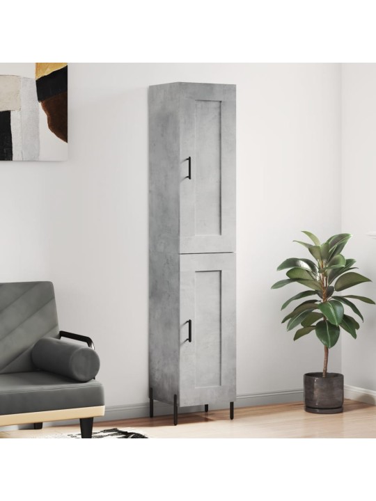 Komoda, betono pilkos spalvos, 34,5x34x180cm, apdirbta mediena